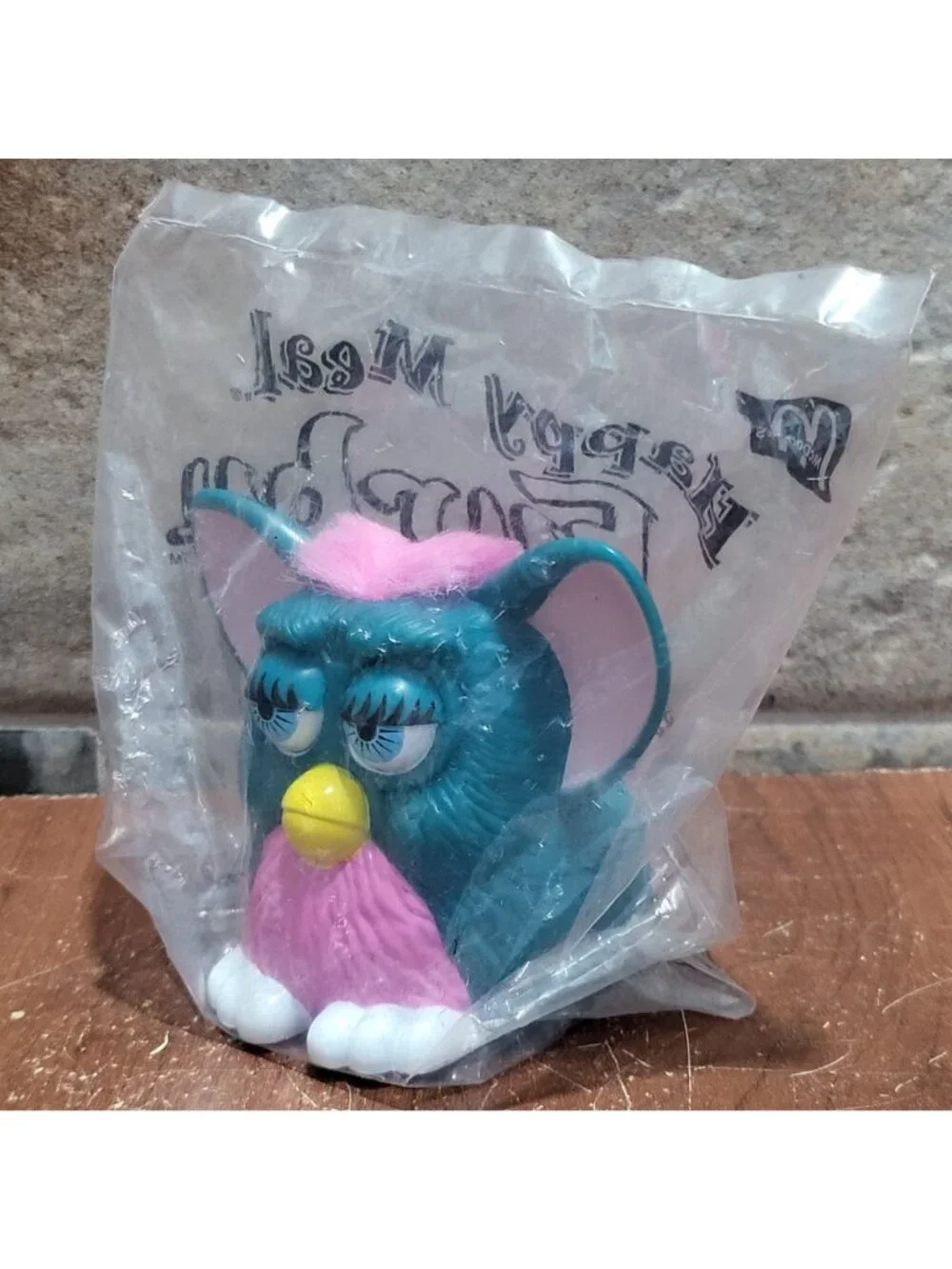McDonalds Happy Meal Teal Pink Furby Toy 1998 Sealed Original Plastic Packaging